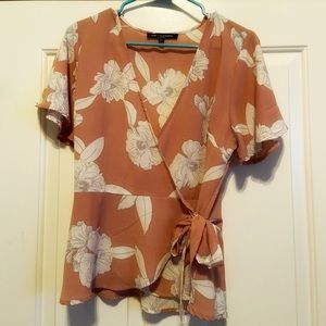 Floral Criss Cross Blouse